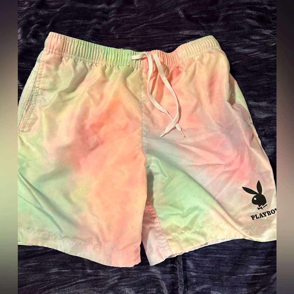 Playboy Men's Multicolor Swimsuit.  Tye dye Pacsun size medium
